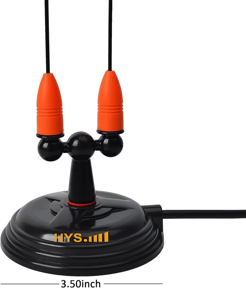 HYS Amateur Antennas Dual-Band VHF 144/UHF 430MHz Magnetic Base Mobile Antenna W/13 ft RG58 Coax Cable UHF-male/PL259 for Motorola Kenwood Midland SO239 Mobile Radios (Orange&Black) - Image 4